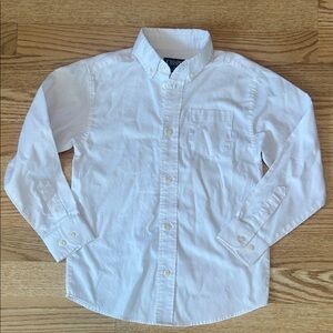 Chaps Boys White Button Down Shirt Oxford Sz 7